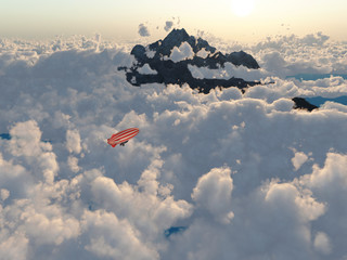 flight above the clouds on an airship © Photobank
