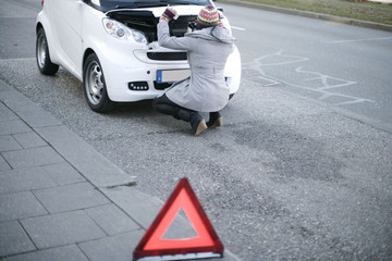 Auto mit Motorschaden