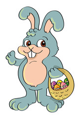 Easter bunny and basket