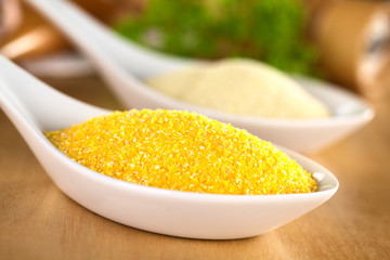 Raw ground corn used to make polenta