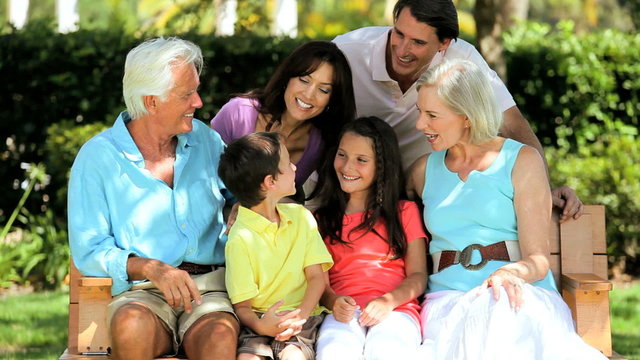 Three Generations of Caucasian Family