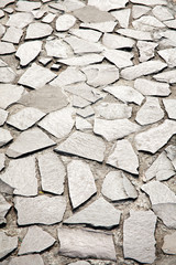 Bright geometric concrete floor