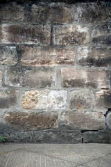 weathered stone wall