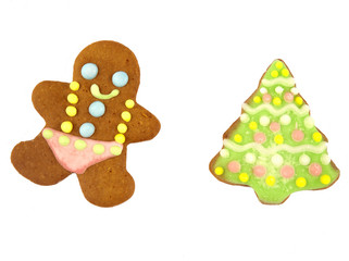 Gingerbread Man  and xmas tree