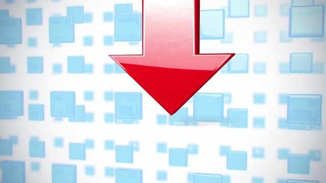 Arrow on animated background