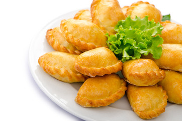 Patties stuffed with meat in the plate