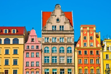 Fototapeta premium Market square tenements, Wroclaw Poland