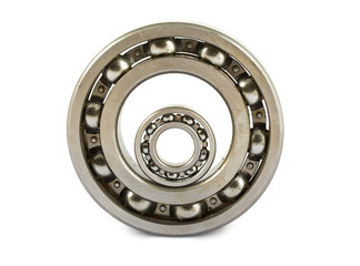 Two steel ball bearings