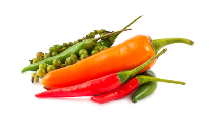 Different kinds of hot pepper
