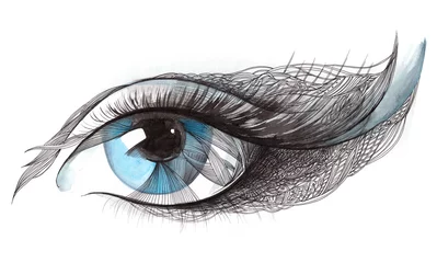 Foto op Plexiglas blue eye © ankdesign