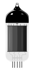 Vector illustration of an old vacuum tube. EPS10