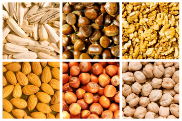 Selection of various food backgrounds