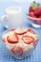 healthy breakfast with porridge