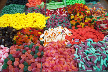 Colorful wine gum sweets candys