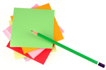 Crayon et blocs-notes