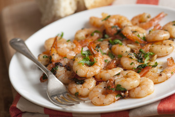Prawns, sherry and garlic