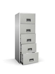 Naklejka premium File cabinet standing