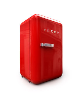 Retro Kühlschrank in Rot
