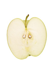 Apple cut in half