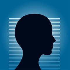 Human head illustration.