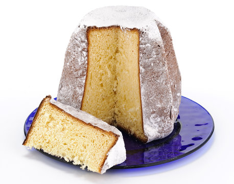 Pandoro Su Piatto Blu