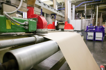 Production of gypsum boards