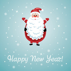 vector santa with big beard