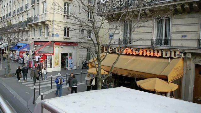 View of shopping street of Paris