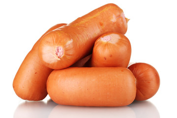 tasty sausages isolation on white