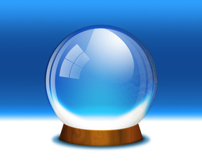 Empty snow globe (crystal sphere)