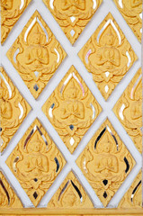 Thai style molding art on wall