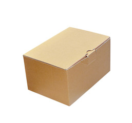 Paper box on white background