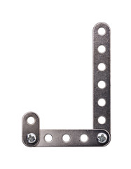 Metal interlocking alphabet letter pieces