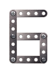 Fototapeta premium Metal meccano alphabet symbol