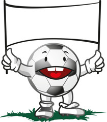soccer ball with banner
