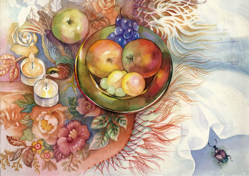 Watercolor Flora Collection: Fruits