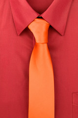 Shirt with a tie.