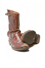 Old brown boots