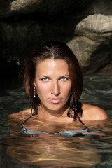 Fototapeta premium woman in water