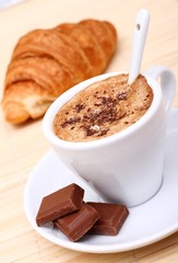 Fresh capucino for breakfast