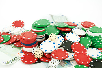 A lot of pokerchips