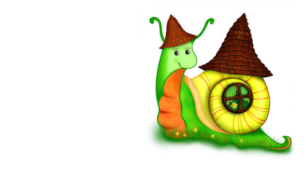 snail with house