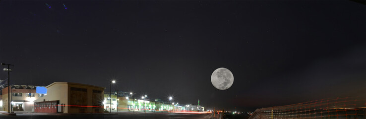 South Jeddah at night panorama