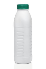 Milk bottle isolated on white with clipping path