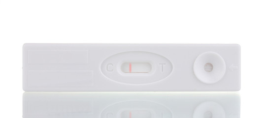 pregnancy test is isolated on white