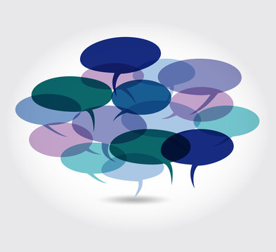 Bulle de dialogue mauve avec transparence