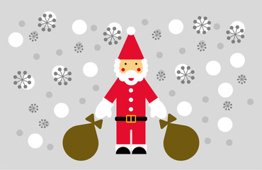 Santa Claus in a snowy background