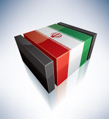 3D flag of Iran