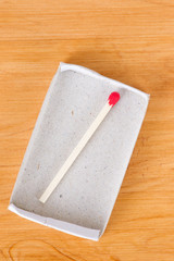 Last one matchstick in box