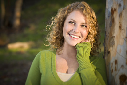 Pretty Young Smiling Woman Portrait